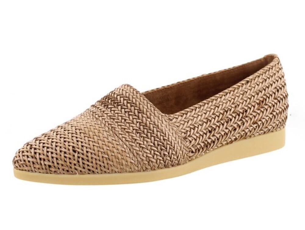 Paul Green Espadrille Loafer Woven Flat WMNS 6 Brown Comfort Slip On Shoes Flats